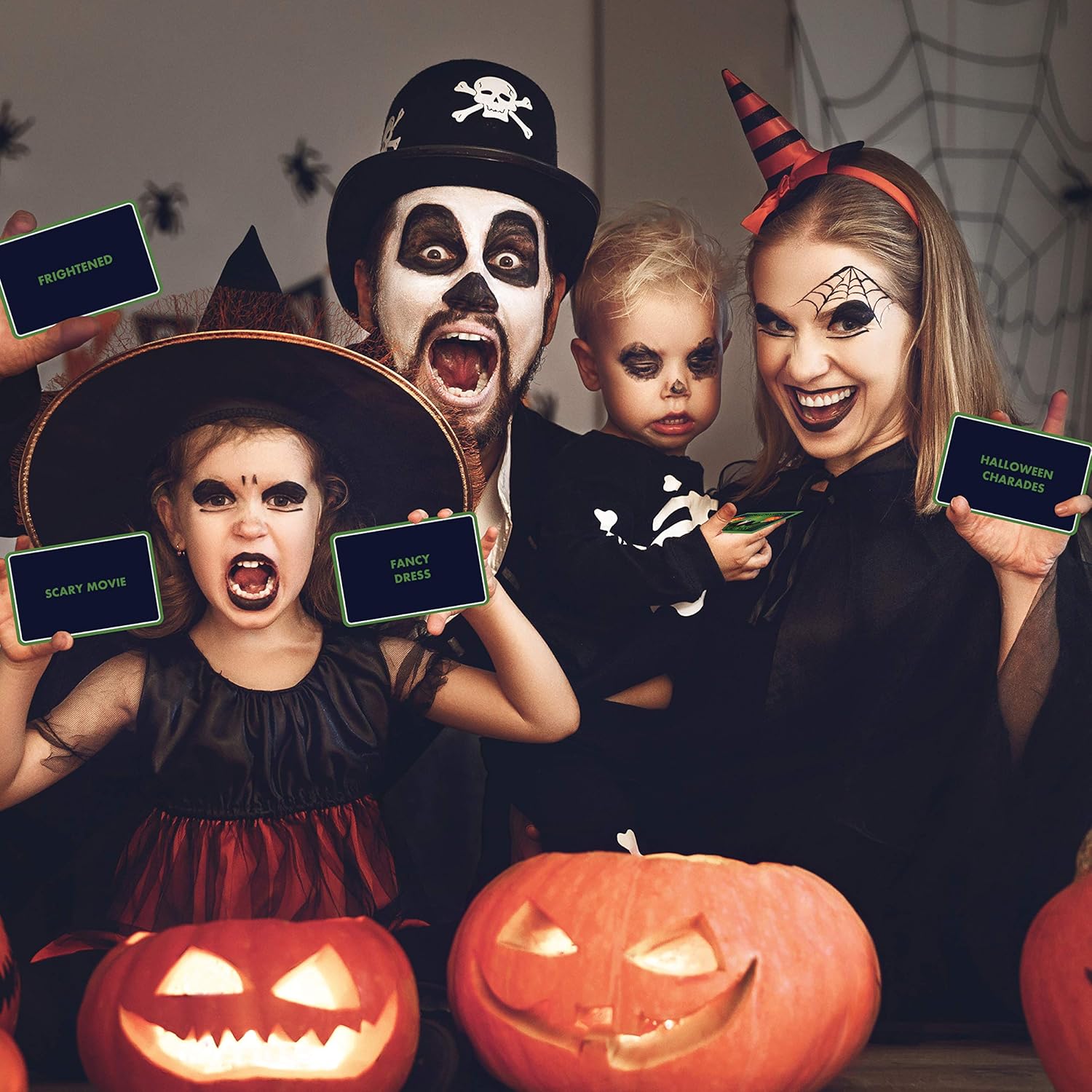 HALLOWEEN CHARADES - Unlimited Players Theatrical Fun for Halloween Decoration, Party Supplies, Games, Green, A6 - Image 4