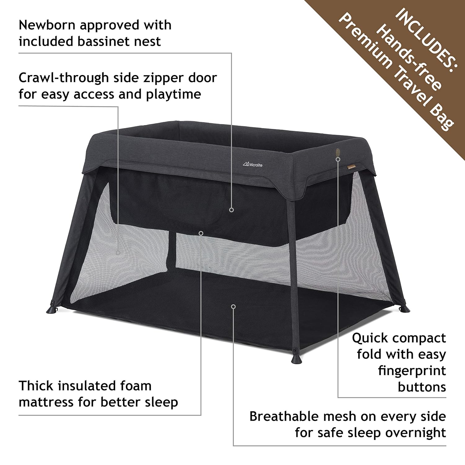 microlite travel cot