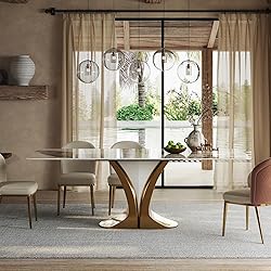 79'' Modern Luxury Dining Table for 8-10 People
