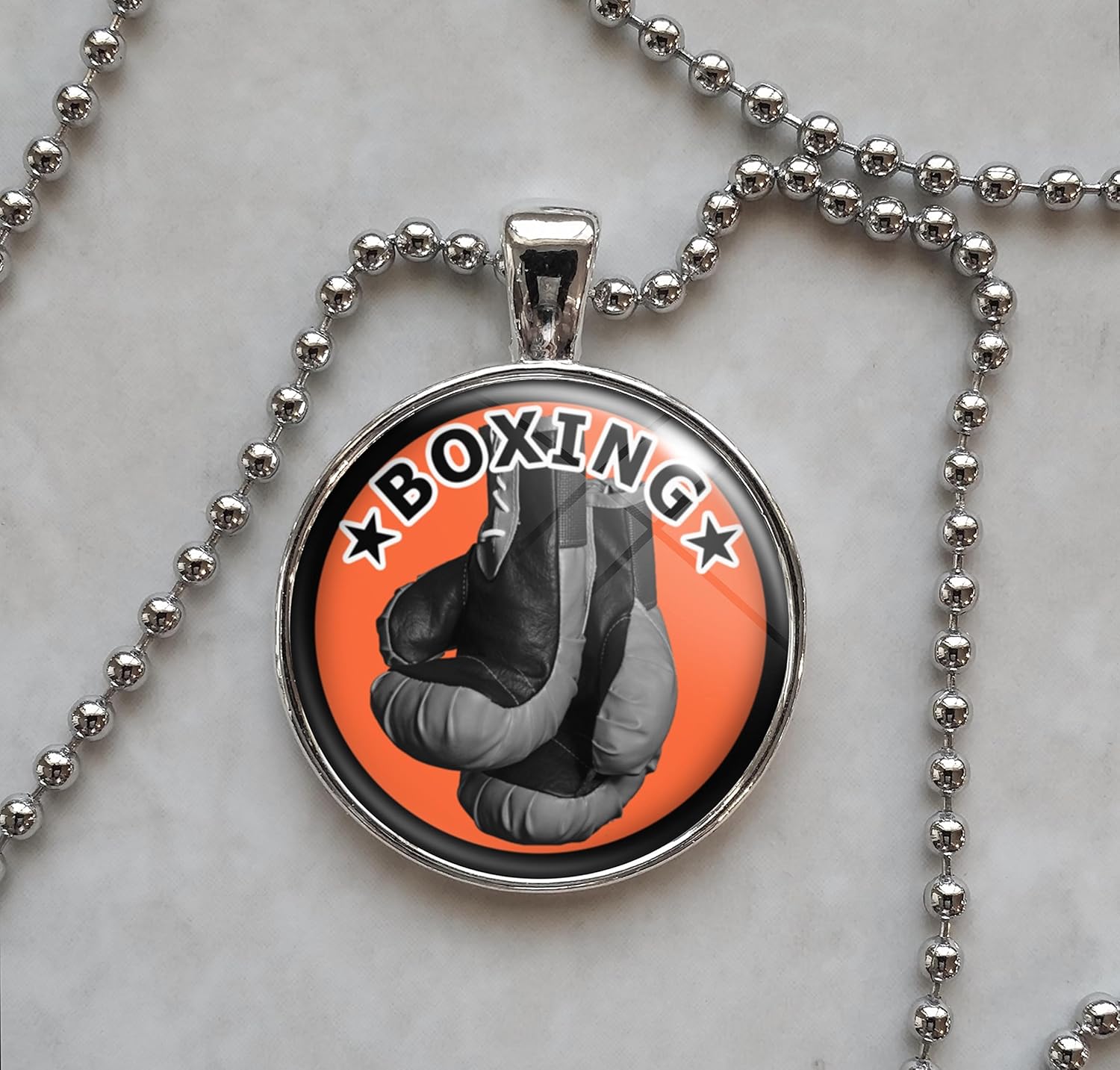 Boxing Pendant Necklace Handmade