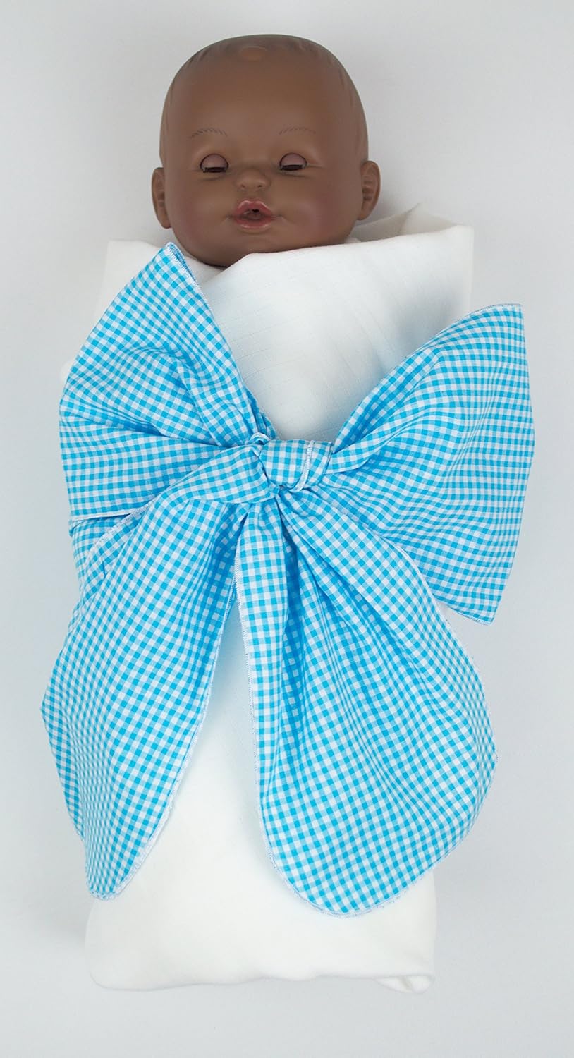 personalized baby swaddle and bow