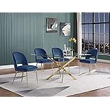 Best Quality Furniture Dining Set, Navy Blue