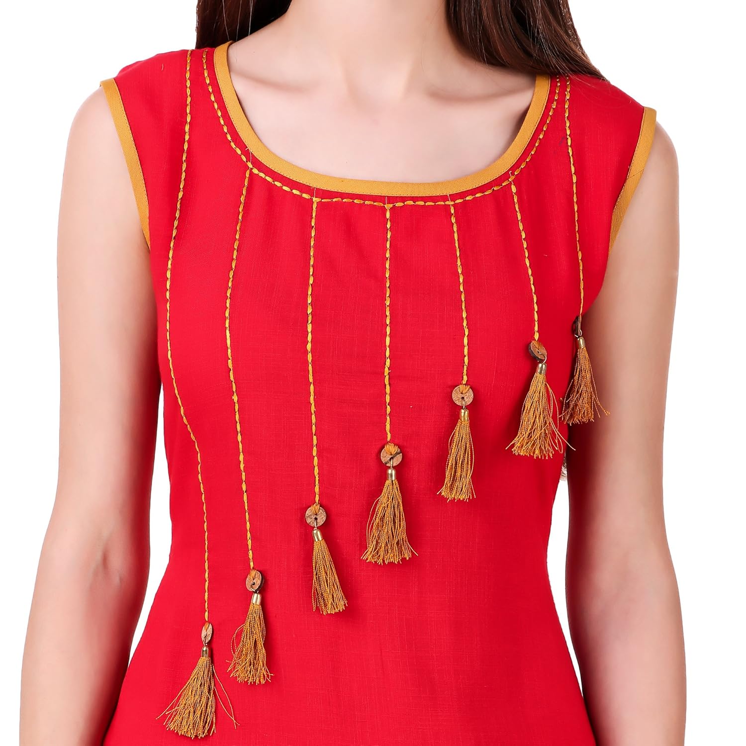 sreshee women's premium cotton designer kurti with palazzo pants set