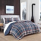 Eddie Bauer - King Comforter Set, Reversible Down Alt Bedding with Matching Shams, Luxurious Bedding Set for Colder Months (Shasta Lake Navy, King)