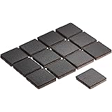 Amazon Basics Square Self-Adhesive Rubber Furniture Pads - Pack of 60, Brown