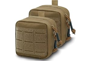 2 Pack Small Admin Pouch, 1000D Tactical Molle Mini Tool EDC Waist Belt Pouches Bag for Vest Backpack