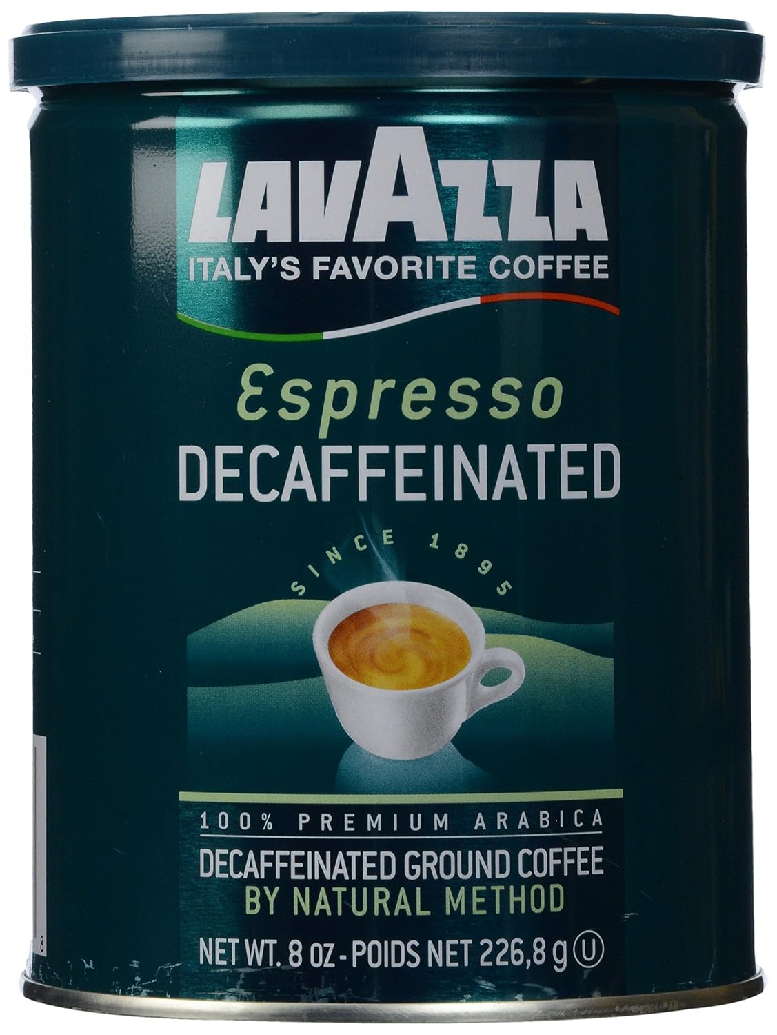 Lavazza decaffeinated espresso ground coffee, 8-ounce can (041953011088)