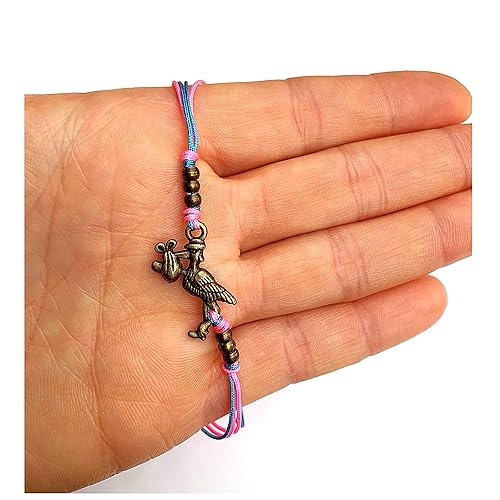 Bracelet Cadeaux De Naissance Ou Grossesse Cigogne Naissance Nouveau Ne Bebe Grossesse Vie Bonheur Famille Couleur Aux Choix Creation Sur Mesure Handmade Amazon Fr Handmade