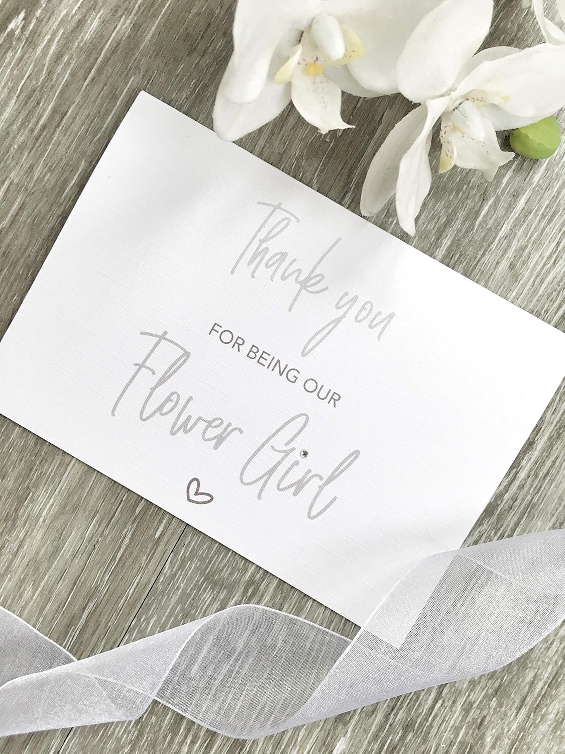 thank you for being our flower girl card