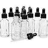 Vivaplex, 12, Clear, 2 oz Glass Bottles, With Glass Eye Droppers