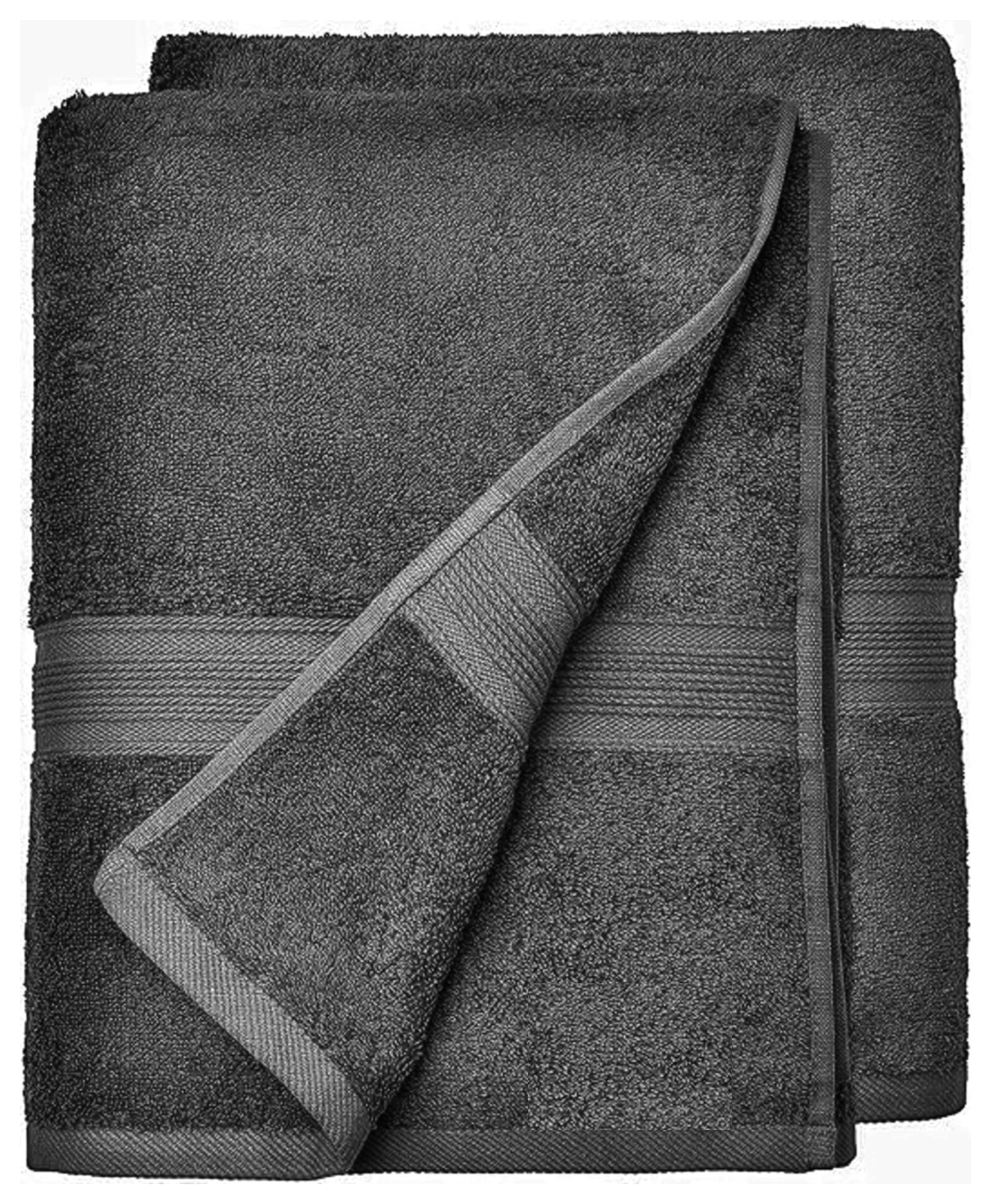 Luxurious Extra Large Jumbo Bath Sheet | Set of 1 and 2 – 100% Egyptian Cotton | Super Soft Highly Absorbent Quick Dry | 700-GSM, 100 x 200 cm Towels (Charcoal Grey, 2)