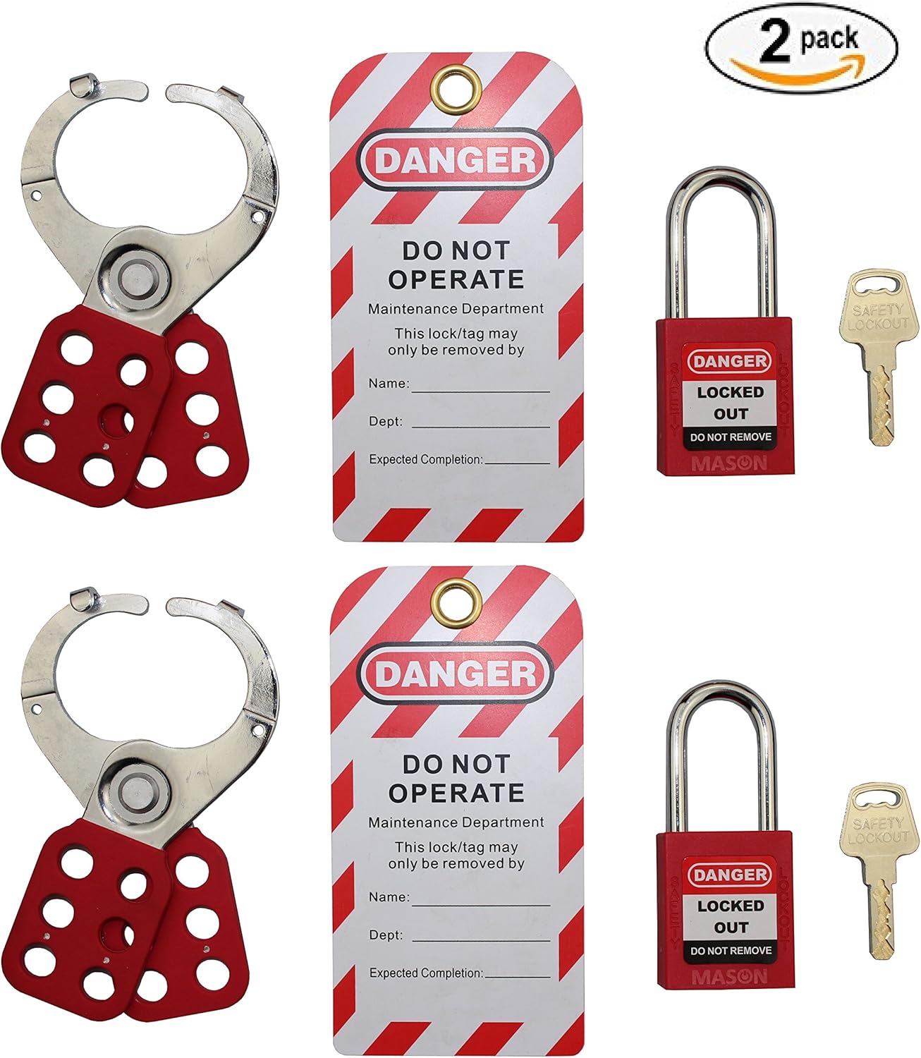 Safety & Security Padlocks cascate-del-mulino.info Red LOTO Mason Lockout Tagout 2 PACK KEYED ...