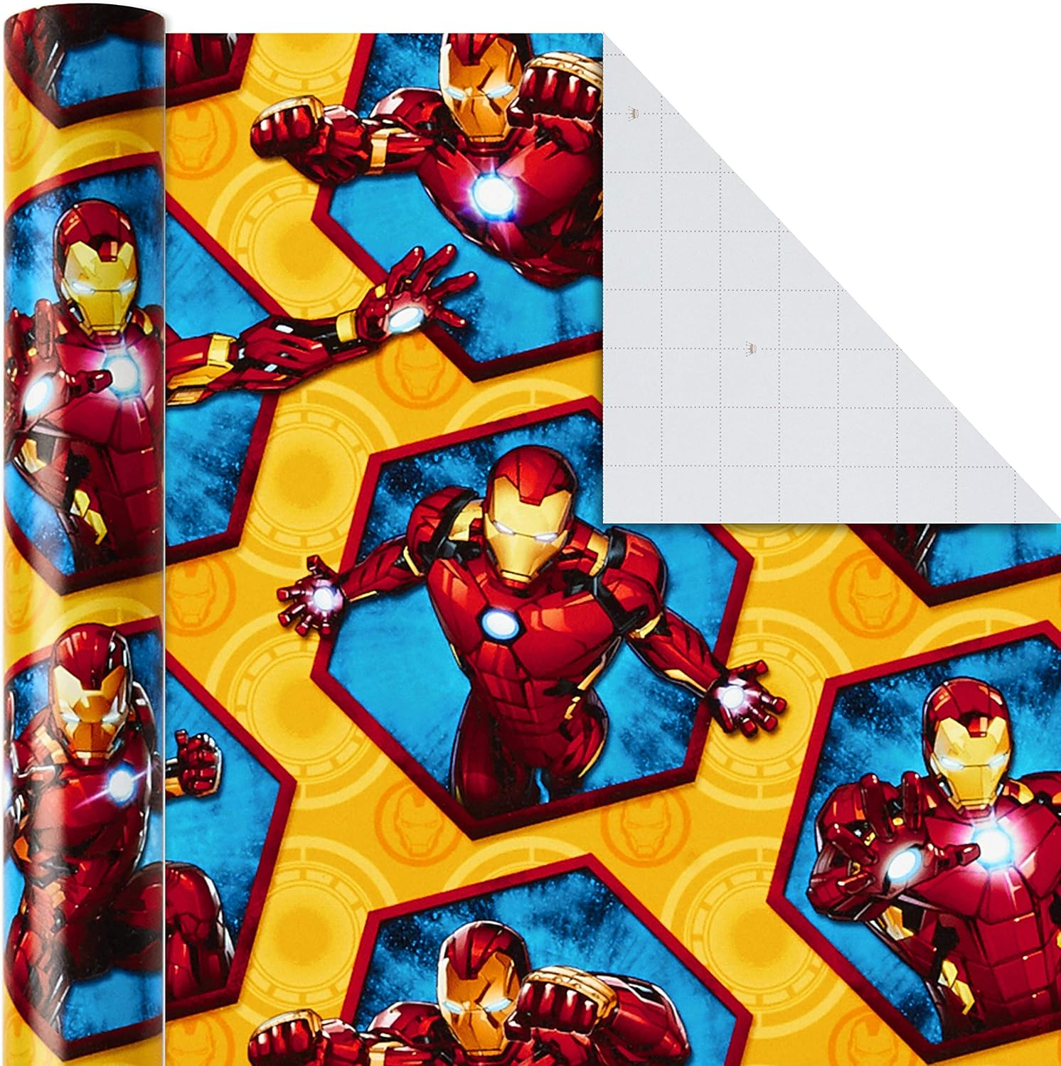 Hallmark Avengers Wrapping Paper Bundle with Cut Lines on Reverse, Black Widow, Captain America, Iron Man, Thor (Pack of 3, 105 sq. ft. ttl.) for Birthdays, Holidays, Fathers Day and More: Kitchen & Dining