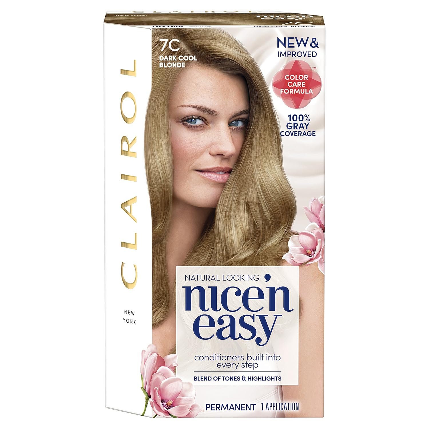 Clairol Nice'n Easy Permanent Hair Color, 7C Dark Cool Blonde, Pack of 1 : Beauty