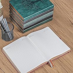 Thick Lined Journal Notebook with Pen, 360 Pages