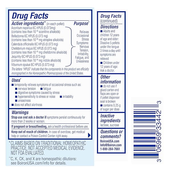 BOIRON STRESSCALM ON THE GO FOR RELIEF OF STRESS, ANXIOUSNESS, NERVOUSNESS, IRRITABILITY, AND FATIGUE, 80 COUNT PER TUBE – 4 TUBES WITH PEAK10 HEALTH PEN