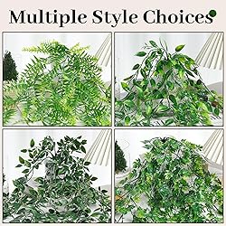 Der Rose 8Pcs Fake Plants Hanging Artificial Ivy