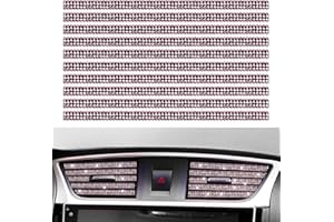 MTMTA 10 pcs Bling Car Vent Outlet Trim, Rhinestones Bling Car Accessories Air Conditioner Vent Outlet Trim, Car Interior Decoration Strip for Car Styling (Pink)