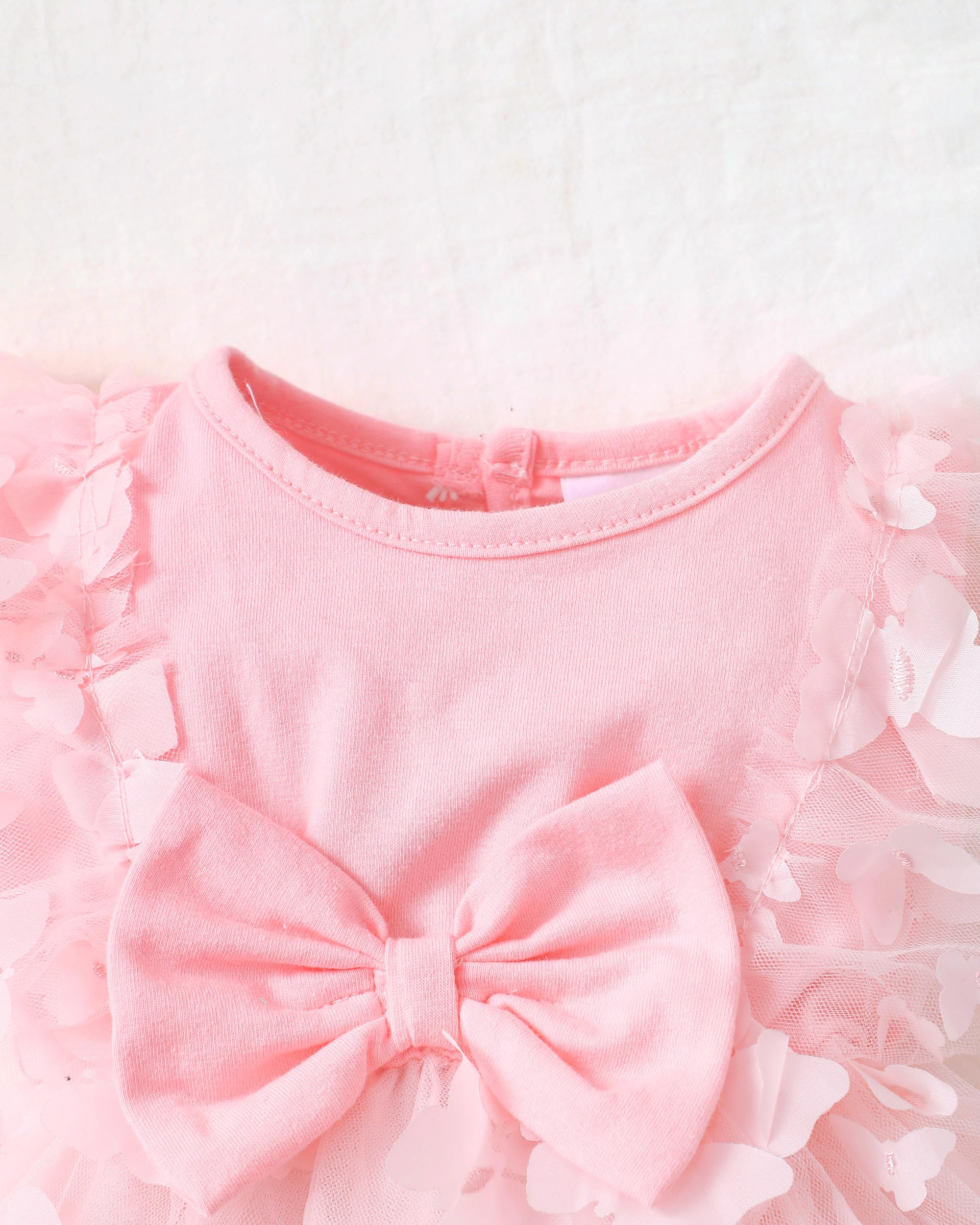 Renotemy Baby Girl Flower Dress Summer, Tutu Tulle Boho Princess Wedding Birthday Party Dresses for Infant Girls 0-18 Months