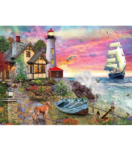 Springbok Puzzle 1500 Teile „Cabin Evening Sunset“ – Hergestellt In USA, 91,4 X 73 Cm Fertig