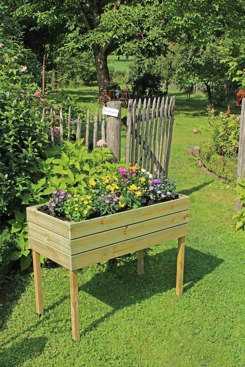 MYGARDENLUST Cama alta de madera para plantas, kit de construcción ...