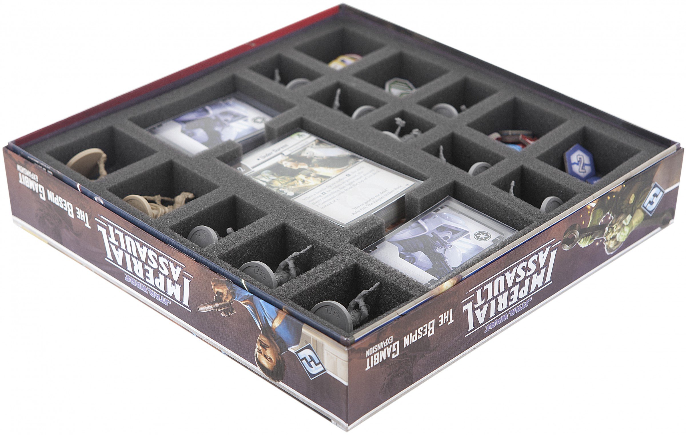 AS035IA12 35 mm foam tray compatible with the Star Wars Imperial Assault - The Bespin Gambit board game box