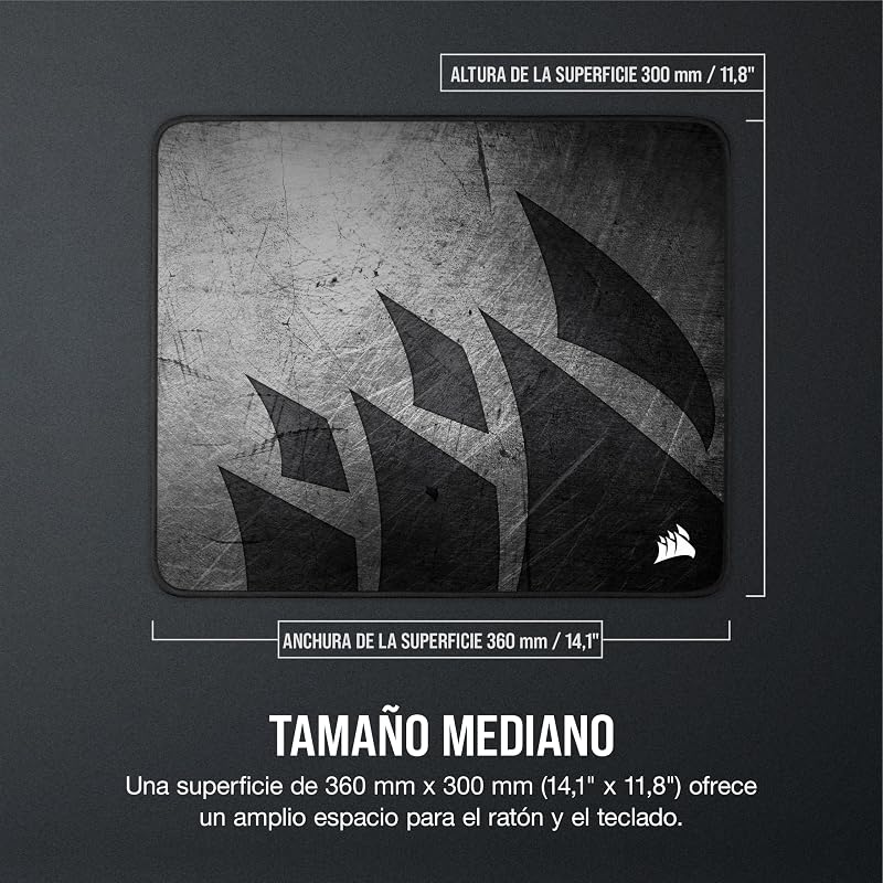 MM300 Pro Alfombrilla para Juegos - Medio, Negro/Gris