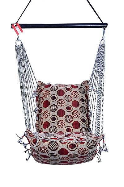 Kkriya Home Decor Cotton Hammock Swing (Red)