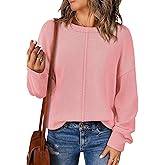 BTFBM Pullover Sweaters for Women Fall Crewneck Slouchy Long Sleeve Sweater Loose Casual Knit Tops Winter Clothes 2026