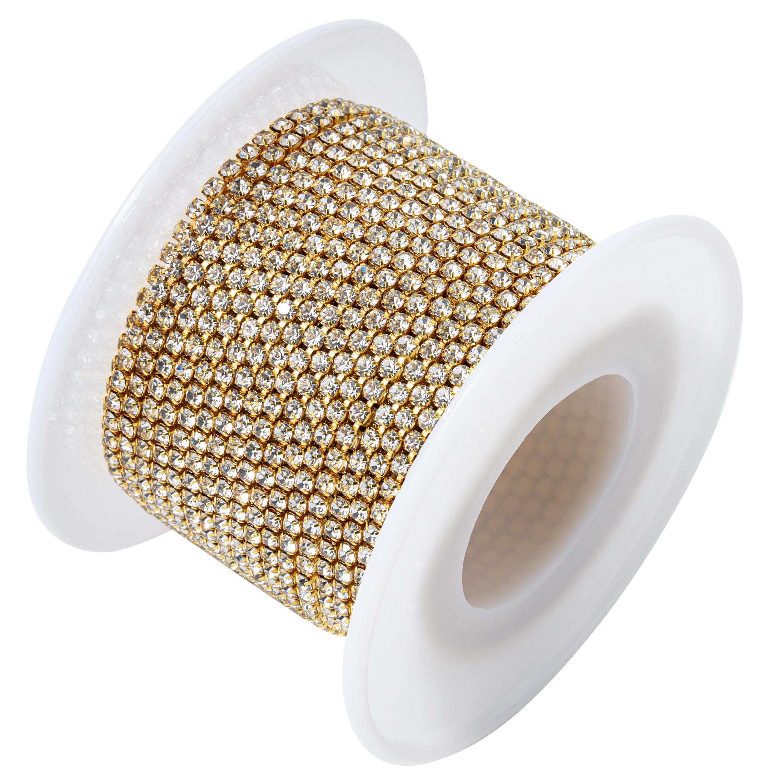 Photo 1 of Mr. Pen- Crystal Rhinestone Close Chain, 1 Roll 11 Yard, 2mm Rhinestones, Gold Rhinestones for Crafts, Rhinestone Chain for Crafts