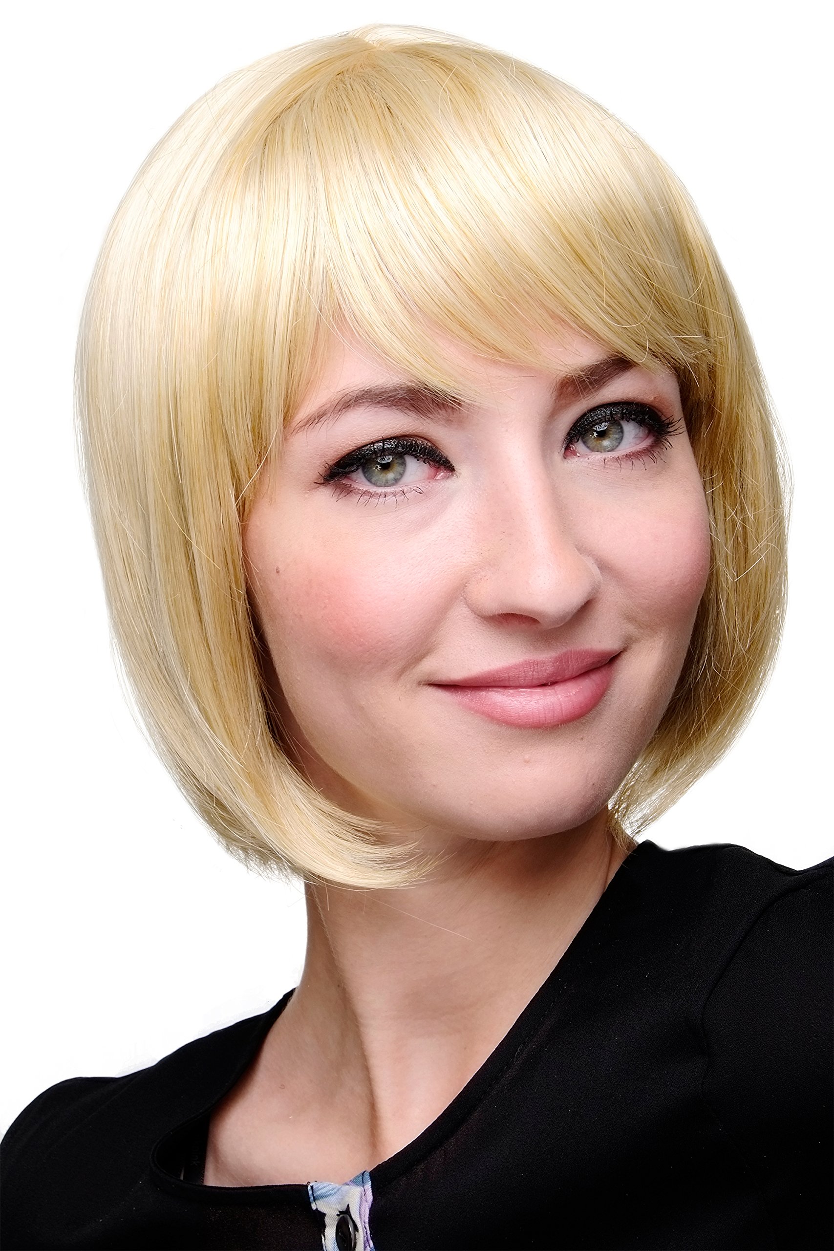 WIG ME UP - Lady Quality Wig Short Page Bob Fringe Bangs Very Bright Mixed Gold Blond 703-611 โ image 1