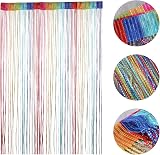 Vidillo Glitter String Curtain Panel 100x200cm Door Window Room Divider view 3