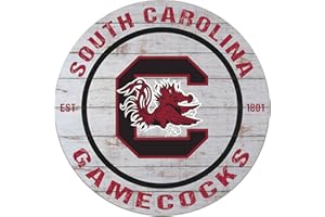 KH Sports Fan 20"x20" Classic South Carolina Gamecocks Weathered Circle Sign, Team Color,1032100437