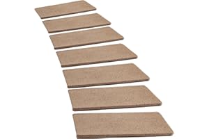 PURE ERA Bullnose Carpet Stair Treads Set Tape Free Non-Slip Indoor Stair Protectors Pet Friendly Rugs Covers Soft Skid Resis