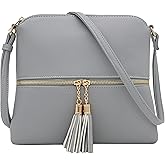 DELUXITY Lightweight Medium Crossbody Bag with Tassel | Lightweight, with Tassel