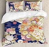 Ambesonne Japanese Duvet Cover Set, Traditional