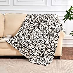 Edenleaf Leopard Print Blanket Fleece Throw Blanket