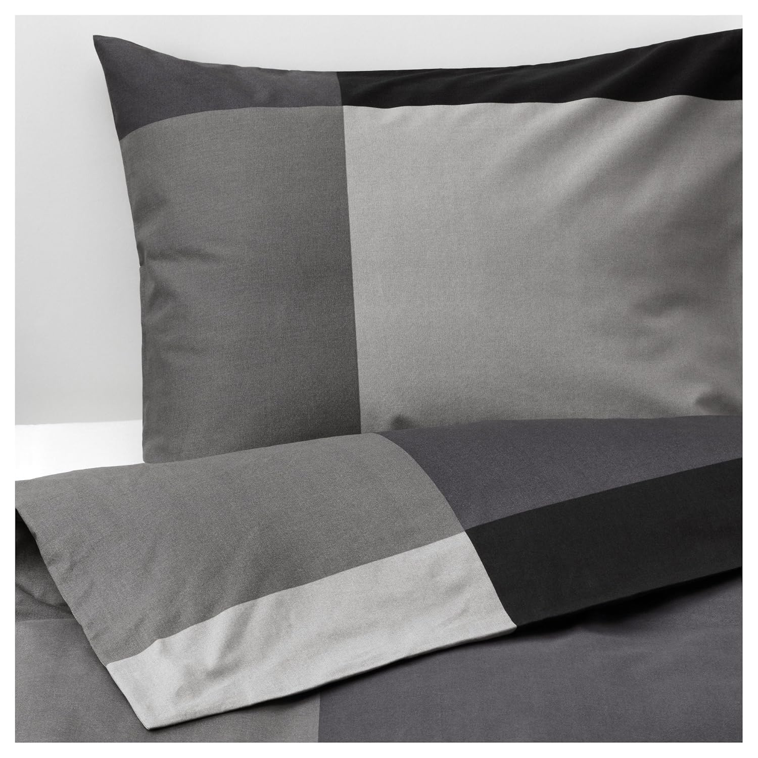 Buy Ikea Brunkrissla Duvet Cover And Pillowcase Black Gray Twin