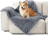 Bedsure Waterproof Dog Blanket Medium 80x100cm Grey - Calming Fleece Pet Throw view 7