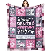 Stbyiz Dental Assistant Appreciation Gifts Blanket 60" X 50", Dental Assistant Week Gifts for Women, Birthday Gifts for Dental Assistants, Dental Assistant Must Haves/Accessories