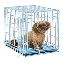 MidWest Homes for Pets Single Door Blue Folding