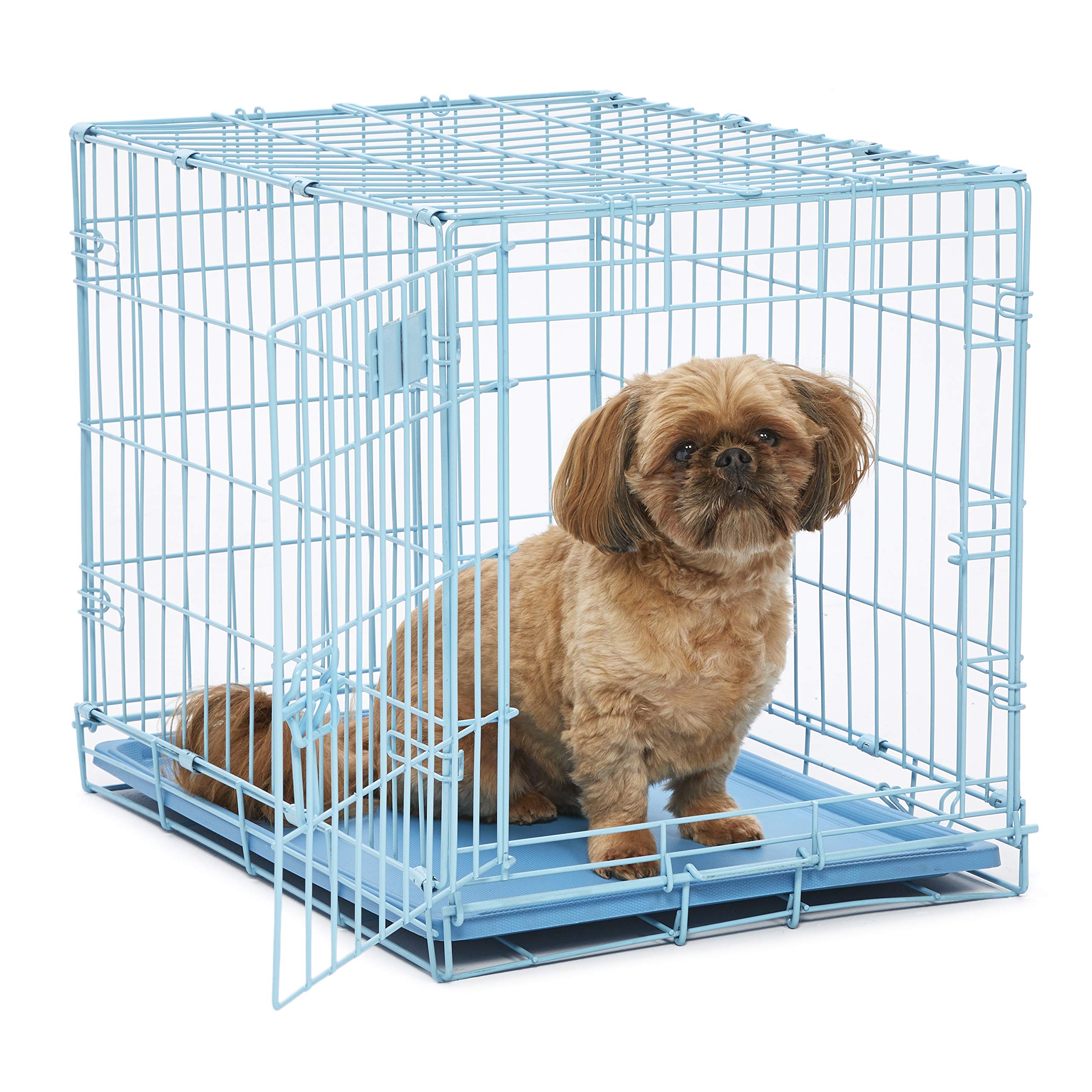 MidWest Homes for Pets Single Door Blue Folding