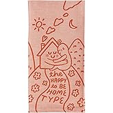 Blue Q The Happy to Be Home Type Woven Jacquard Dish Towel - Funny Kitchen Towels, 100% Cotton, Durable, Soft & Super Absorbent, Machine Washable & Fade-Resistant, Funny Gift Ideas, Size 28" x 21"