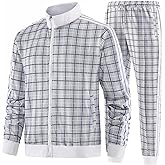 W JIANWANG Men's Casual Tracksuits Long Sleeve Jogging Suits Sweatsuit Sets Track Jackets and Pants 2 Piece Outfit