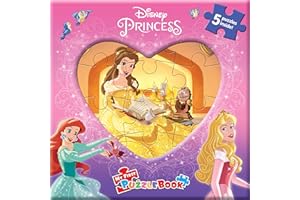 Disney Princess My First Puzzle Book - Jigsaw Puzzles for kids, 10-page board book, 5 puzzles to enjoy
