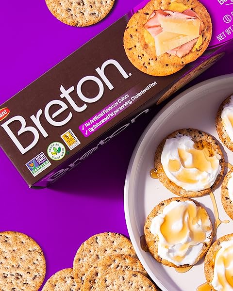 BRETON MULTIGRAIN CRACKERS, 7.3 OUNCE (PACK OF 3)