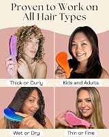 Lily England Detangle Hair Brush Flexible Bristles Thick Curly Straight Hair view 4