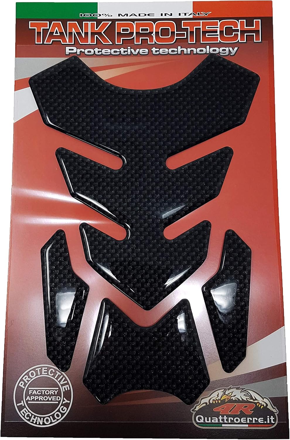 4R Quattroerre 18169 Adhesive 3D Tank Pad, Full, Carbon Look - Image 4