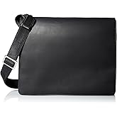 Visconti Visconti Leather Distressed Messenger Bag Harvard Collection, Black, One Size