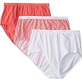 Hanes womens Brief Panties Pack, Classic Cotton Brief Underwear (Retired Options, Colors May Vary)